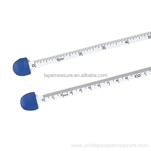 Blue Retractable Embossed PU Measuring Tape